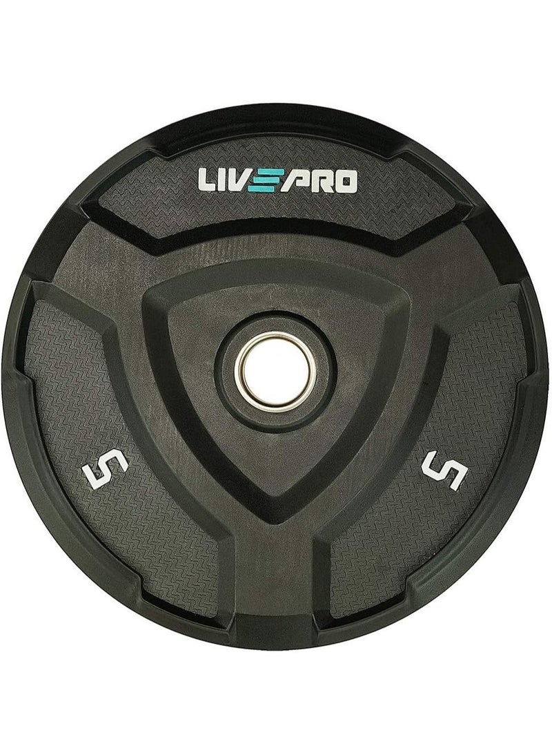 Liveup لوحة مطاطية بوزن 5 كجم باللون الأسود LP8022 - 05 (العلامة التجارية: لايف أب) - Image 1